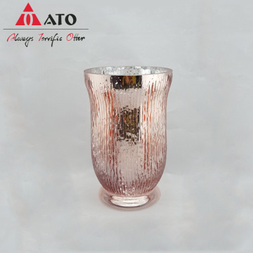 Ato Home Decoration Candle Rolding مع الطلاء بلون وردة رش