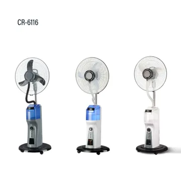 16 Inch Rechargeable Mist Fan: Home Appliance Water Air Cooling AC DC with Remote