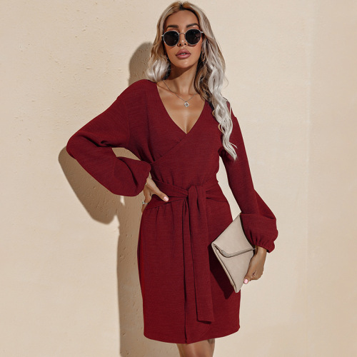 Women's Long Sleeve Knit Sweater Dresses