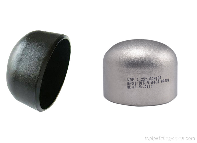 Paslanmaz Çelik 304 / 316L Alın Kaynaklı Boru Ekleme Kapağı EN10253