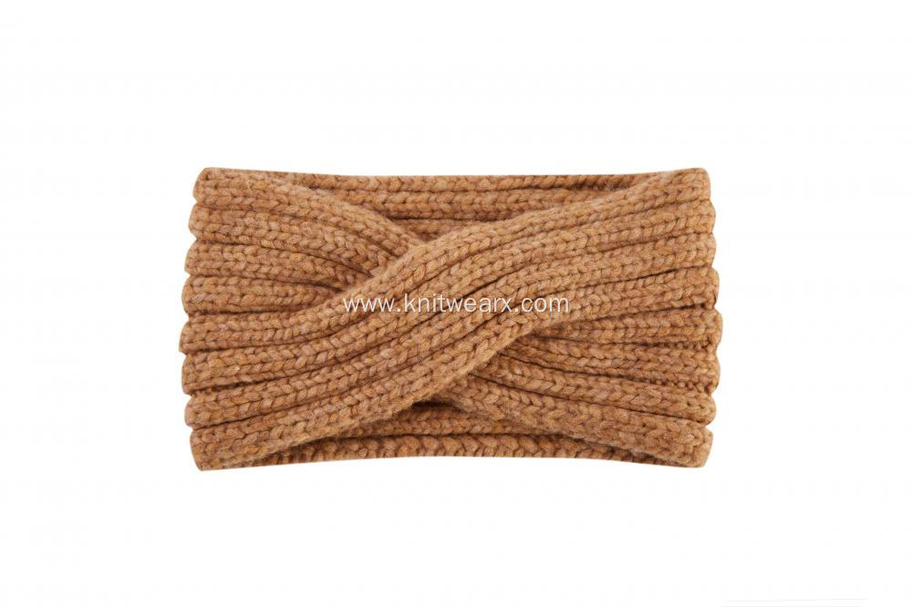 Women's Knitted Cable Cross Warm Infinity Scarf