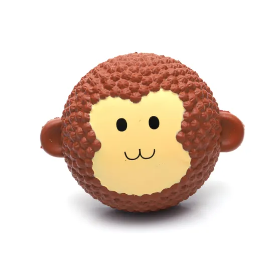 OEM Custom Wholesale Monkey Shape Chocolate Squishy Cake Food Toys Stress Balls