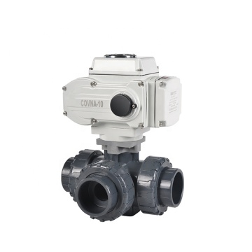 Electric Motorized 3-Way Water Control Actuator for 4 Inch and 3 Inch Valves at 12V and 24V, Compatible with PVC
