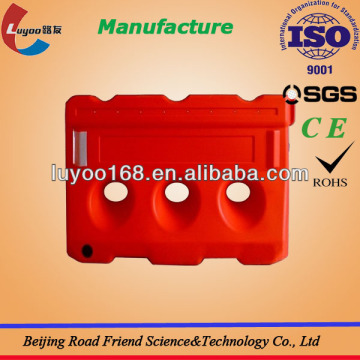 Red Blowing molding 3 holes traffic barrier