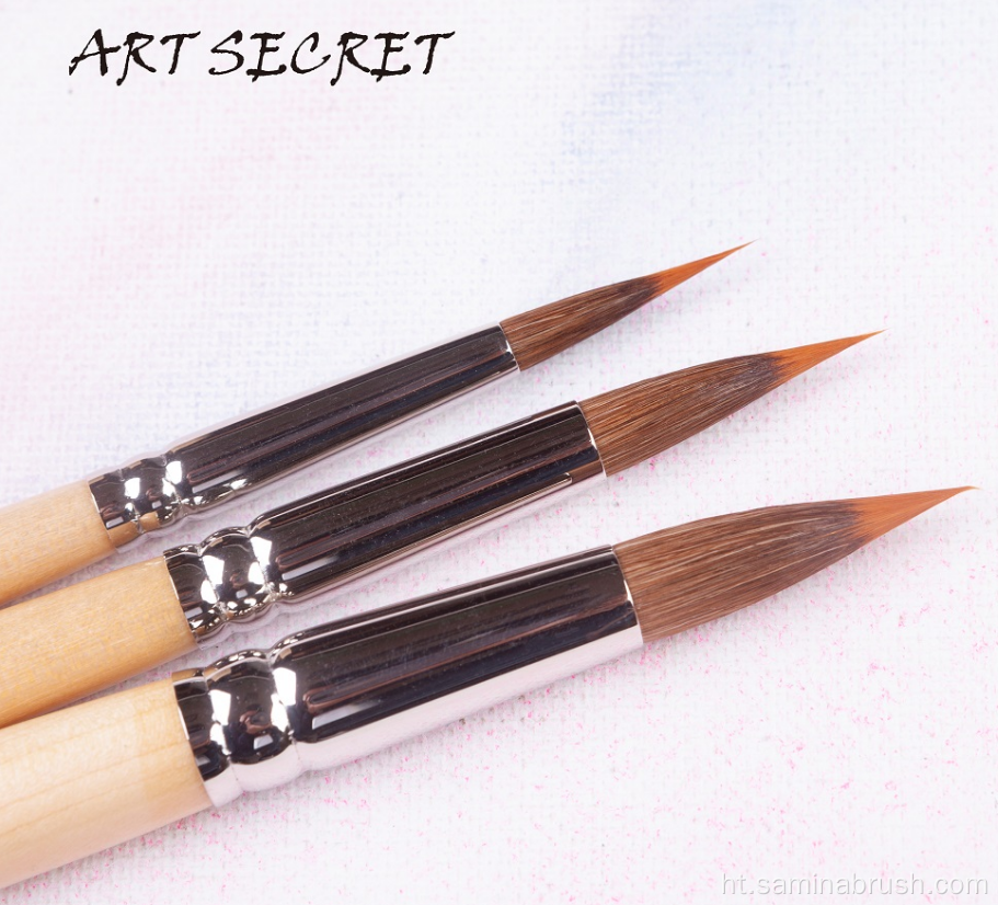 Watercolor penti bwòs cheve nilon