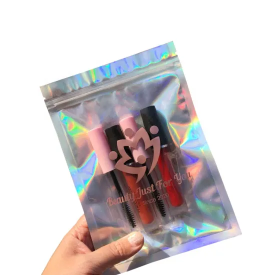 Holographic Lipgloss and Luxury Lashes Packaging Design