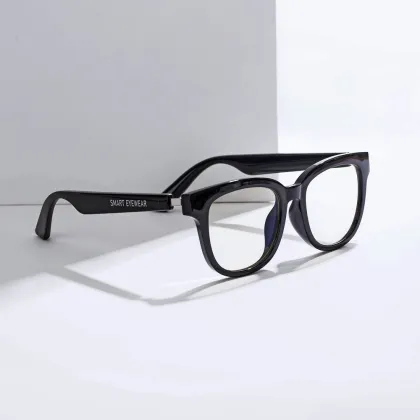 BLONGU Smart Glasses: Android & Apple Compatible Unisex Waterproof Smart Sunglasses with Wireless Headset TR90 Frame