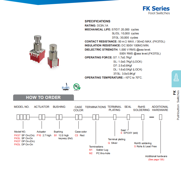 Push Button Switches