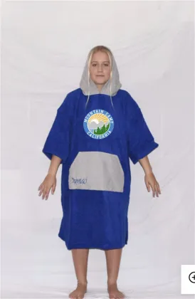 Organic cotton surf hooded poncho changing robe
