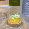Lámpara de noche de tulipanes encantadores para decoración romántica de dormitorio
