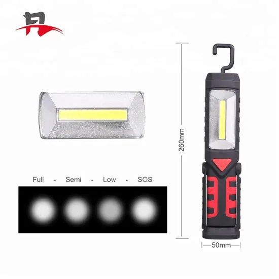 COB LED Portable Work Light: Multi-functional, Waterproof, Magnetic, Rotatable, and Flashlight Torch with Hanging Hook