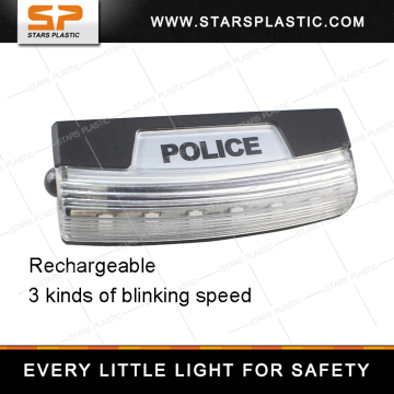 Police flashing warning shoulder led lights with USB charging cable