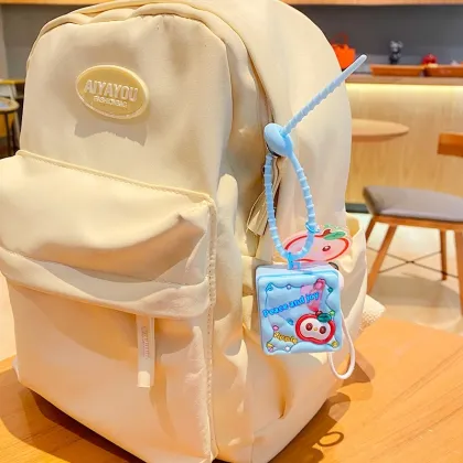 Creative Wooden Fish Keychain PVC Decompression Pendant