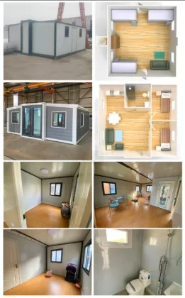 foldable two-story prefabricated expandable container house