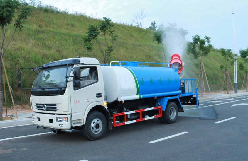 pesticide spraying truck in action 1