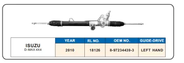 auto parts power steering rack for isuzu D-max 8-97234439-3