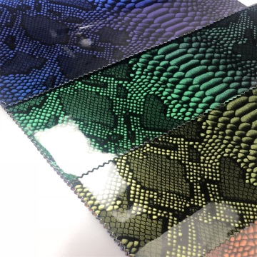 Vackert Design Mirror Snake Skin Leather för Väskor