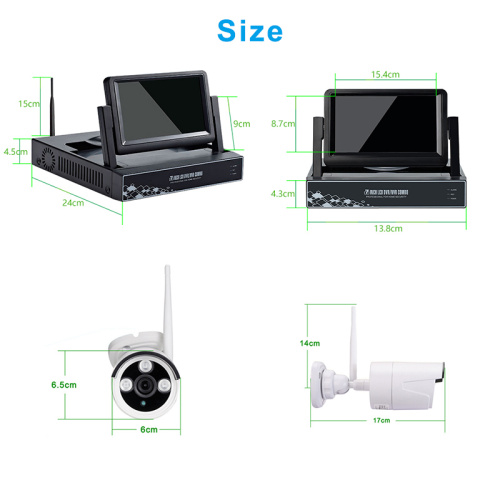 1.3/2.0MP Wifi NVR Kits with 7" LCD Screen