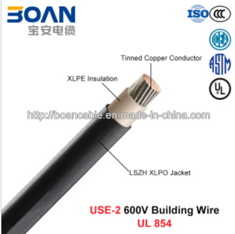 Use-2, Building Wire, 600 V, Tinned Cu/XLPE/Lszh (UL 854)
