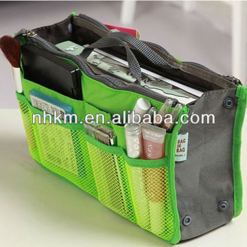 2013 New Design Multifunction Nylon Handbag Organizer Bag in Bag with Inserted Pockets