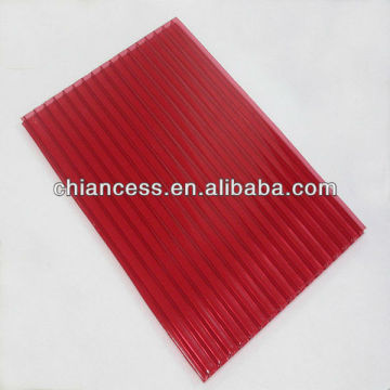 Red pattern polycarbonate hollow sheet 4mm plastic pc board