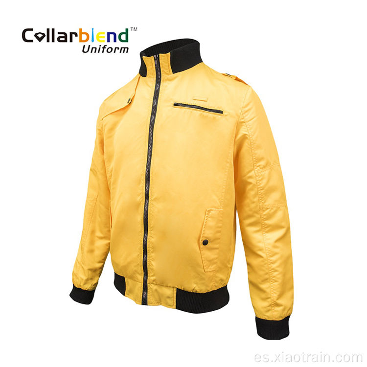 Chaqueta de cáscara dura de trabajo amarillo para hombres de invierno al aire libre