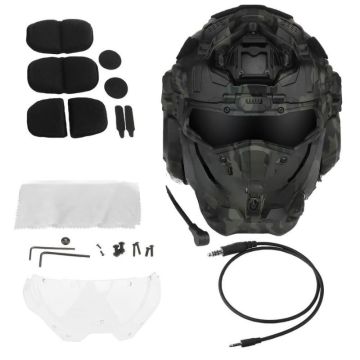 Top Quality Wholesale Outdoor Protector Built-in Headset W-Ronin Party Helmet II Safety Full Face Tactical Mask Helmet