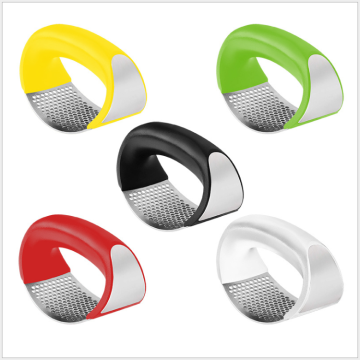 Stainless 304 Garlic Press with Color Plastic Handle