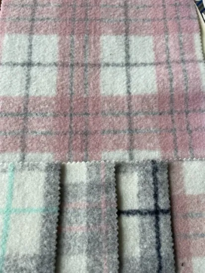 big check wool imetation fabric for lady's coat