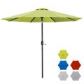 7.5Ft Outdoor Patio Aluminum Pole Umbrella w/Push Button