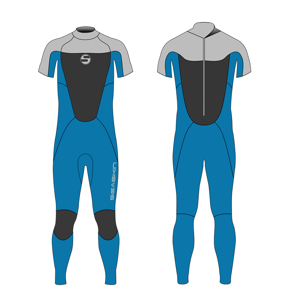 Zeegezein 2 mm rug zip Springsuit wetsuit met korte mouwen