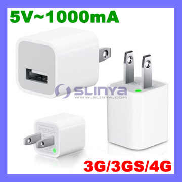 EU Au UK Us 5V 1A Us AC Power USB Adapter Wall Charger for iPhone, Samsung Mobile