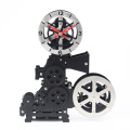 Black Movie Projector Gear Clock für zu Hause