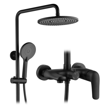 Blackened 3 Functions Single Lever Exposed Rain Shower