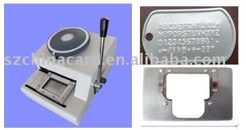 Manual dog tag embossing machine