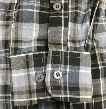 Men's Plaid Mesh Long Sleeves Shirts