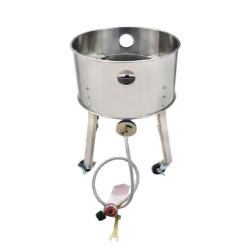 Stainless steel high pressure single burner with wheels