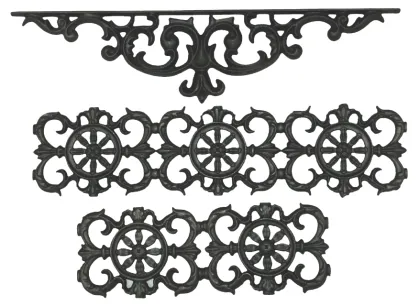 Garden decoration parts wrought iron components