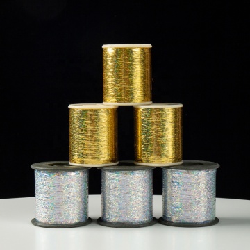 Wholesale Wholesale For Shoes, Curtains, Knitting Yarn, Laser Color Golden and Silver M-Type Metallic Thread