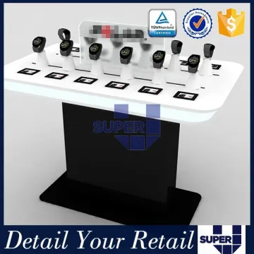 Retails shop attractive wooden design computer shop display