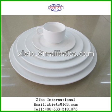 cheap various size white ceramic dinner set without printing