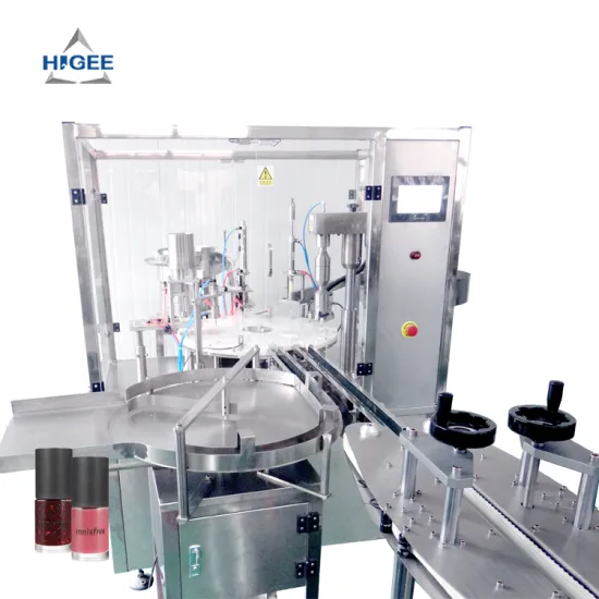 Higee Automatic Glass Bottle Filling Machine for Mascara, Gel, Nail Polish, and Liquid