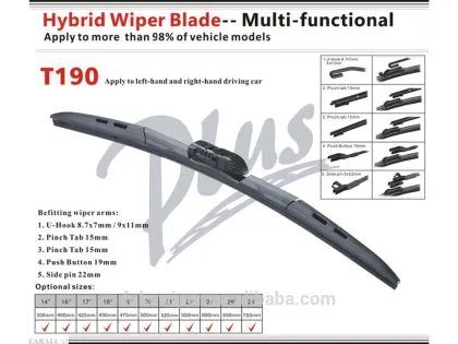 Automobiles & Motorcycles Universal Auto Parts Supplier Rain Brush Hybrid Wiper Blade