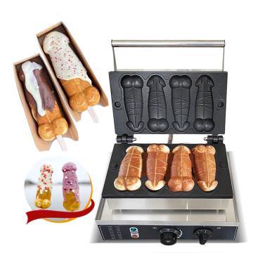 Waffle a forma di pene elettrico automatico professionale per snack