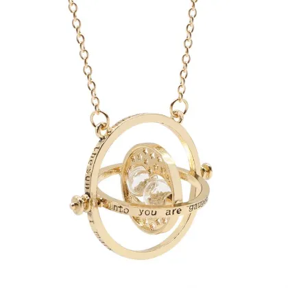 Top Selling Film Gold Plated Harry Potter Time Turner Necklace