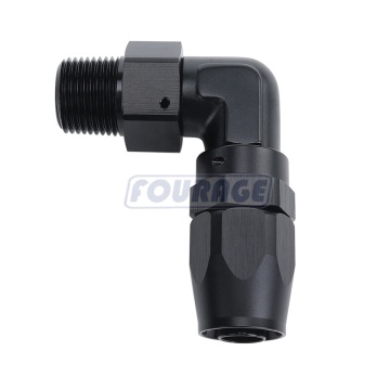 Auto Parts 90 Degree Aluminum Male NPT to AN Female Swivel Hose End Fitting Adapter