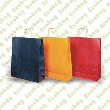 Gift Bags, Customized Logos and Designs are Accepted, Made of 100gms Kraft Paper, Eco-friendly