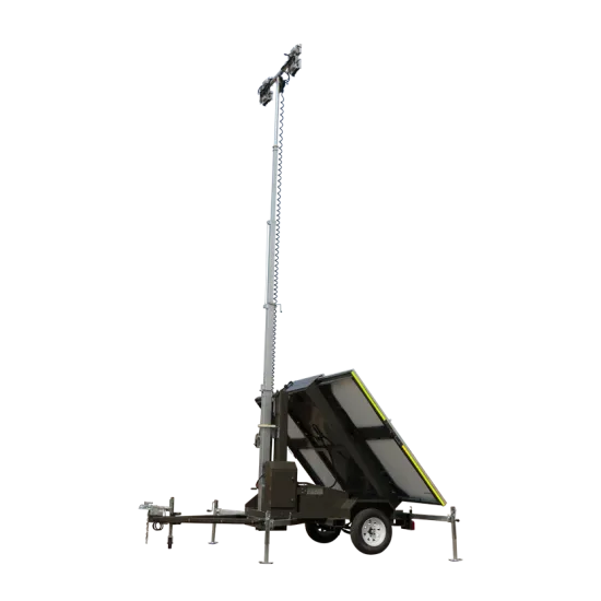 solar led light tower for construction