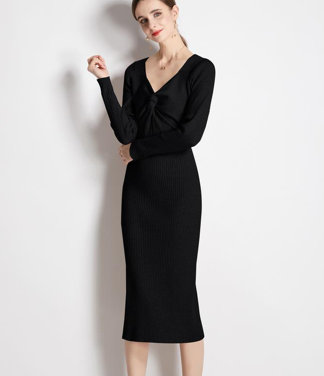 Robe de pull avant Twist Front Neck