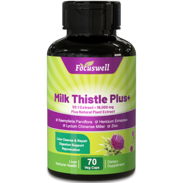 Non-GMO Milk Thistle Plus 380mg Customized Health Supplement Capsules: Your Natural Solution for Improved Well-being